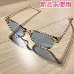 ◇【人気商品】サングラス　ウェリントン　ブルーレンズ　クリアフレーム　UVカット