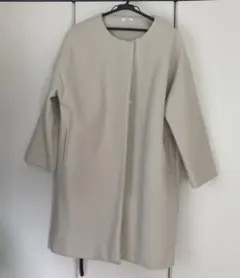 アーバンリサーチurban research ロングノーカラーコート グレーM