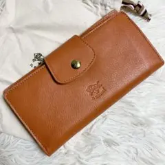 【未使用】 イルビゾンテ 二つ折り ロングウォレット オールレザー 金ボタン