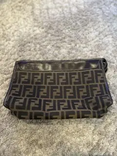 FENDI フェンディ 長財布 FFロゴ バックル ズッカ柄 バゲット ブラック 