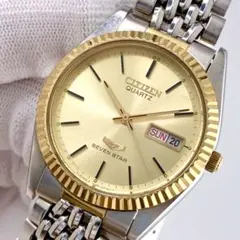 【稼働】 CITIZEN セブンスター 腕時計 メンズ ゴールド ベゼルのサムネイル