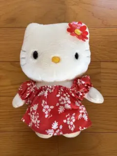 ハローキティ ぬいぐるみ ハイビスカス柄ドレス