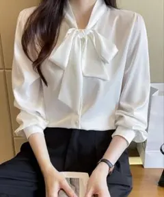 ボウタイブラウス 長袖