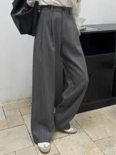 SHEIN DAZY ストライプ柄 カジュアル ビジネスロングパンツ スラックス