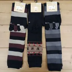 5本指ハイソックス　5本指靴下　3足