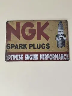 NGK SPARK PLUGS ブリキ看板 レトロ インテリア