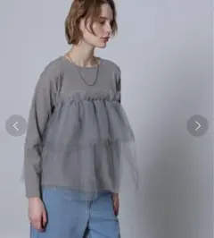 新品】310 リバーシブルビスチェ付きTシャツ グレーTシャツ セット