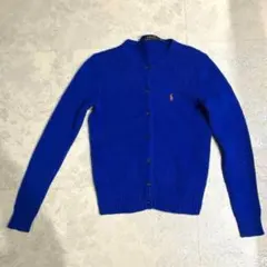 ポロラルフローレン　ニット　カーディガン　ブルー　XS