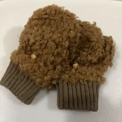 ミラオーウェン ボア ミトン 手袋 ストラップ付き ブラウン - メルカリ
