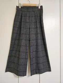 H&M⭐チェック柄 パンツ⭐ グレー⭐36サイズ