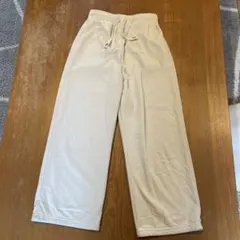 裏起毛　リブ編み ワイドパンツ