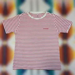 モンベル WIC.ボーダーT Kid's ボーダーTシャツ 150　レッド