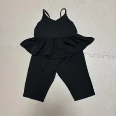 ベビー キャミソール パンツ セットアップ ブラック 90