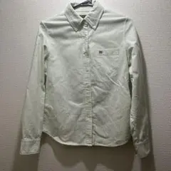 RRL 薄緑 ストライプ 長袖シャツMサイズ
