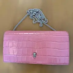 Alexander McQueen レザー スマホショルダー チェーン ブラック - メルカリ