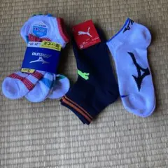 くつ下　ミズノ4足　PUMA1足　セット　21〜23センチ