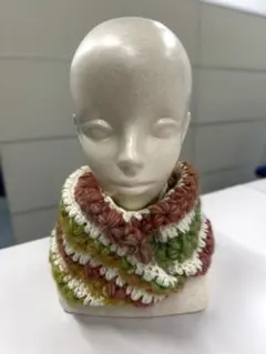 ぷっくりお花のカラフルスヌード❀.(*´◡`*)❀.