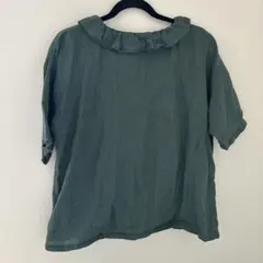 nest robe フリル襟　半袖リネンブラウスのサムネイル