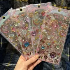 ✳︎シールセット 4枚 ハート 星 魔法の杖