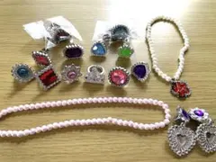 おもちゃ　ジュエリー　まとめ売り　指輪　ネックレス　ペンダント　15個セット