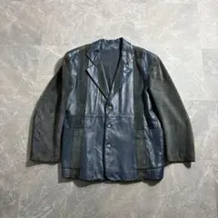 80s~90s Vintage leather tailored jacket