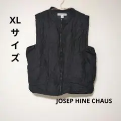 黒 ブラック キルティングベスト 防寒 大きい ゆったり カジュアル