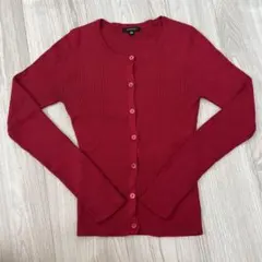 TOCCA シルクリブ カーディガン XS レッド
