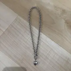 シルバー ハート型ペンダント ネックレス