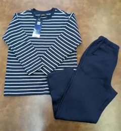 新品 クロッシー メンズ 眠眠ラボ 快眠パジャマ M ネイビー ボーダー