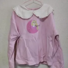 140 ラプンツェル 裏起毛 トレーナー ディズニー プリンセス 襟