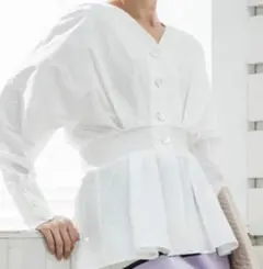 EmmaTaylor SHELL BUTTON SHIRRING BLOUSE★のサムネイル
