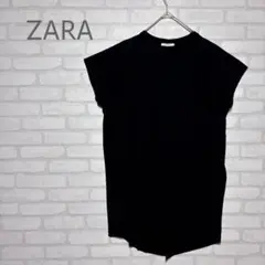 【ZARA】スタイリッシュアシメシルエット ノースリーブ チュニックカットソー