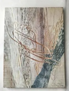 瀬川祐美子 キャンバス ミクストメディア 「景色は私の中」 サイン有