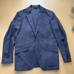 ネイビー シングルブレスト ビジネスジャケット　春夏