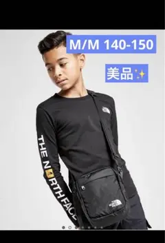 ノースフェイス　ジュニア　袖ロゴ　ロンT ブラック　140cm