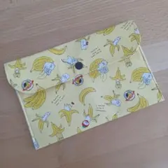 ハンドメイド/マルチポーチ/バナナネコ