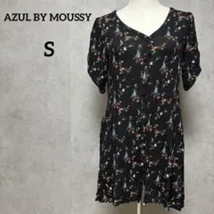 AZUL BY MOUSSY アズールバイマウジー　花柄楊柳シフォンガウン　S