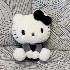 サンリオキャラクターズ モノクロおすわりドールBIGタイプ①★ ハローキティ