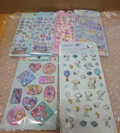 キャラクターシール 6枚セット　ディズニー　スヌーピー　動物　キャラクター