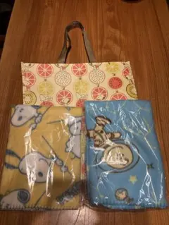 スヌーピー ブランケット2枚付きエコバッグ