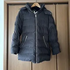 ZARAセミロング丈フード付きダウンコート/クリーニング済み