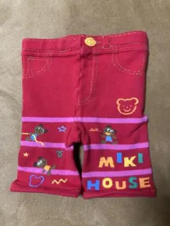 ミキハウス　80cm パンツ レギンス　赤　ニット風　ベビー服