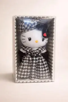【全世界5,900個限定】ハローキティ ぬいぐるみ（ハウンドトゥース柄限定モデル
