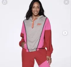 ZUMBA フード付きスウェット グレー/ピンク/レッド