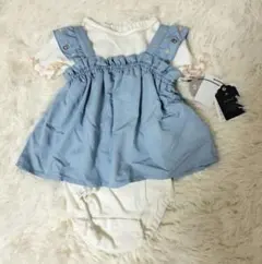 未使用タグつき　Cottoli フリル付きロンパース 80cm 女の子　メロウ