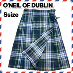 ラップ 巻き スカート チェック プリーツ O’NEIL OF DUBLIN 緑
