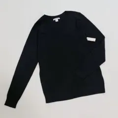 美品✴️トップス 薄手 セーター 長袖 黒 S シンプル レディース 秋 春