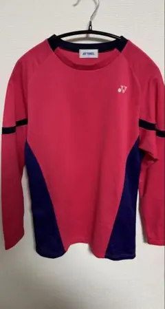 YONEX 長袖シャツ ピンク/ネイビー