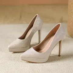 【新品未使用】グリッター 12cm ハイヒール 25cm