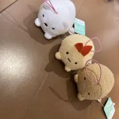 すみっこぐらし うつぶせごむひも付きマスコット　三体セット